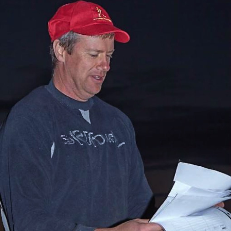 Pete announcing the silent auction results