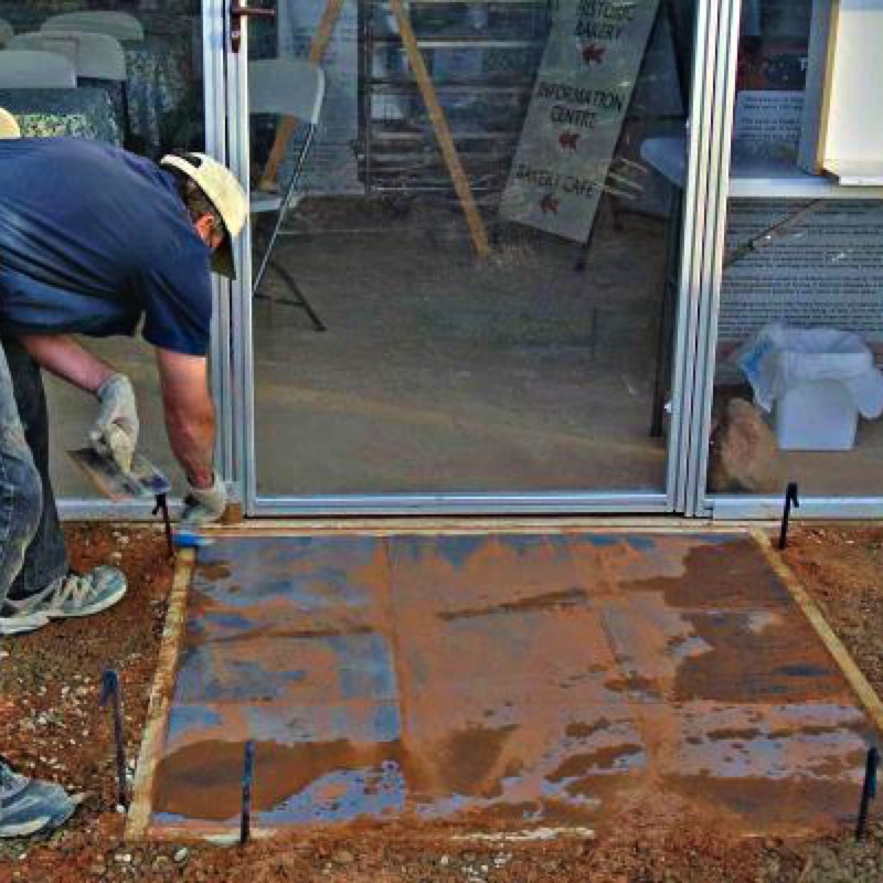 The new entrance paving to the marque