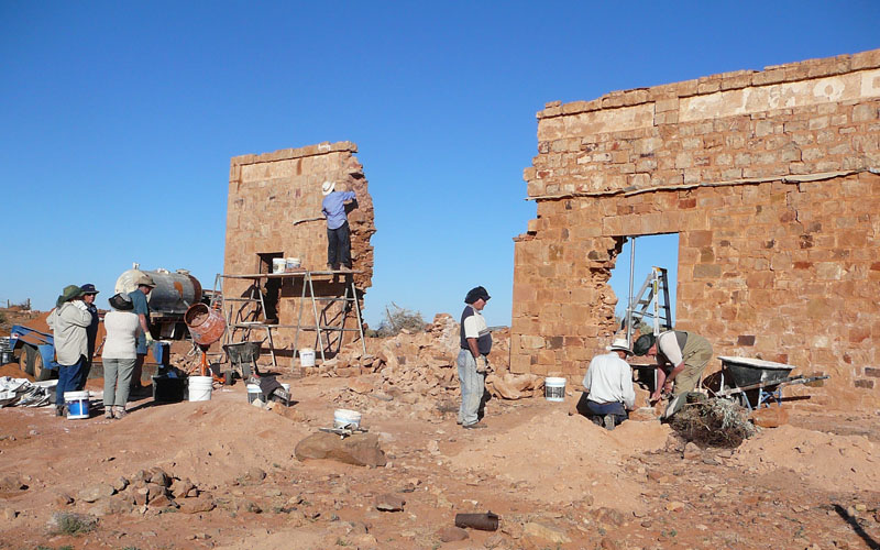 Initial works on the Exchange Hotel