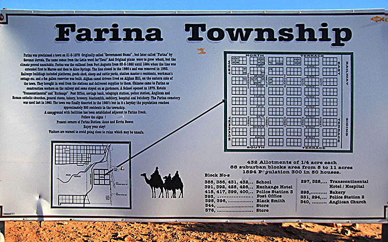 Storyboard showing the original settlement planned layout