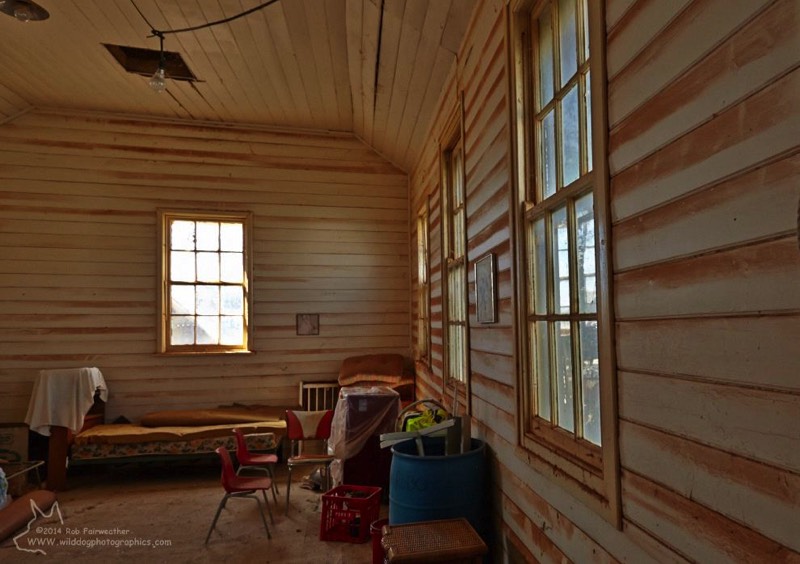 Inside the school building - (now used for storage)