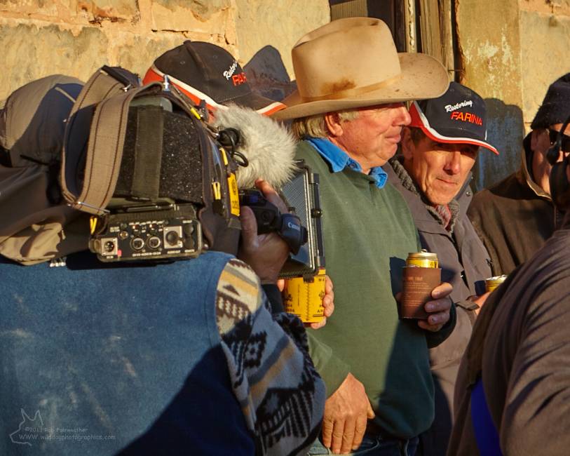 Kevin Dawes and the group on camera out front of the Transcontinental Hotel
