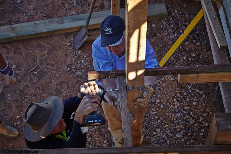 Fixing scaffold timbers