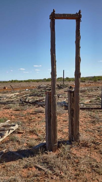 Remains of the bell frame