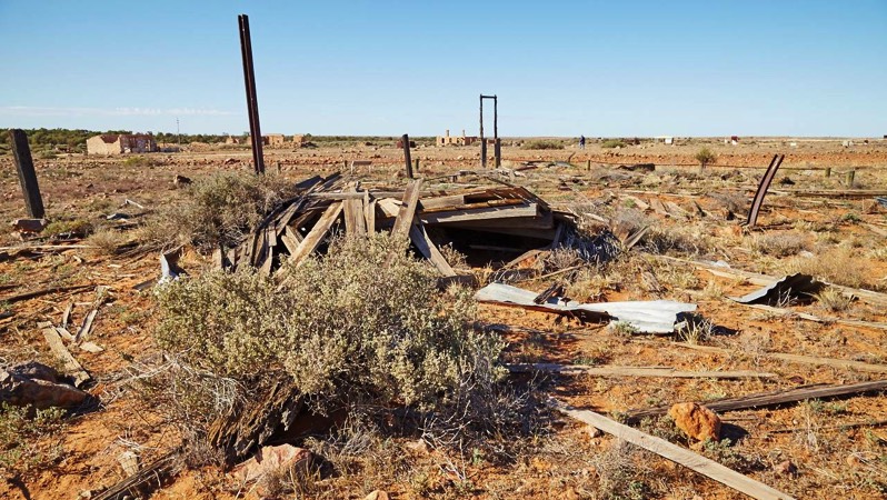 The building remains - the bell frame in the background