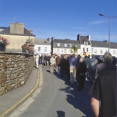 Entering the cemetery gates