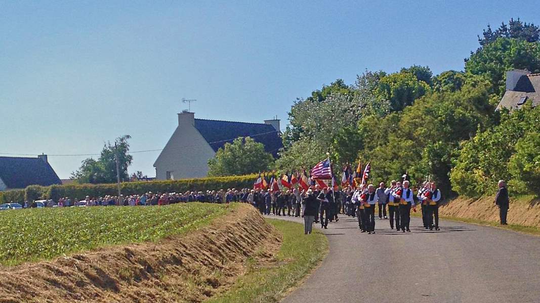 Procession to the crash site