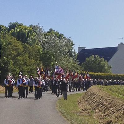 Procession to the crash site